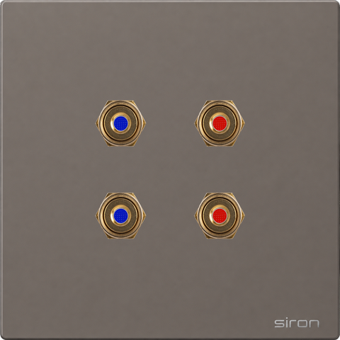 Bộ ổ cắm loa đôi Màu ghi SIRON 275402-60