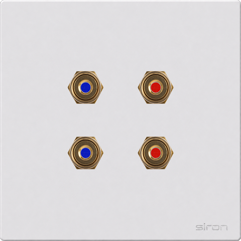 Bộ ổ cắm loa đôi Màu trắng SIRON 275402