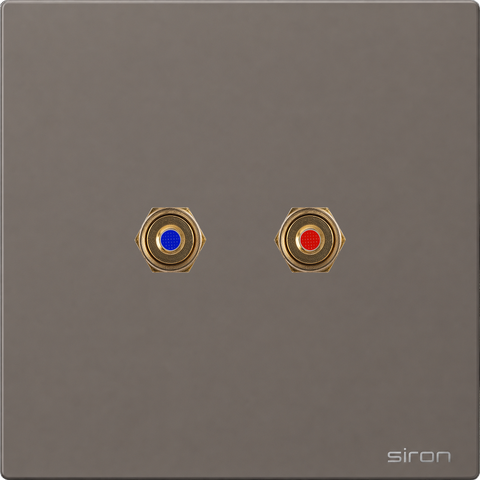 Bộ ổ cắm loa đơn Màu ghi SIRON 275401-60