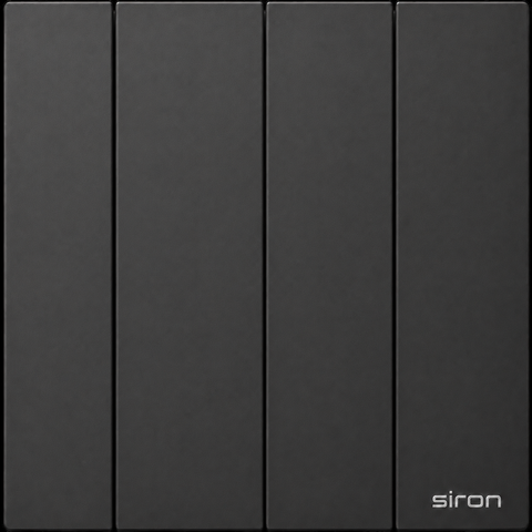 Bộ công tắc bốn 1 chiều Màu đen SIRON 271041-26