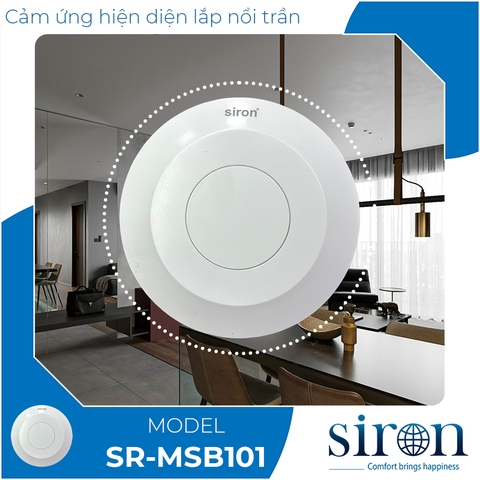 Công tắc cảm ứng hiện diện siêu nhạy mỏng lắp nổi trần Siron Sr-MSB101