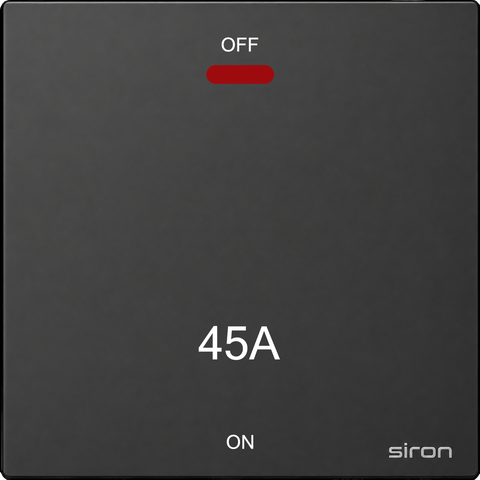 Bộ công tắc đơn 45a, 2 cực, 2 chiều Màu đen SIRON 274524-26