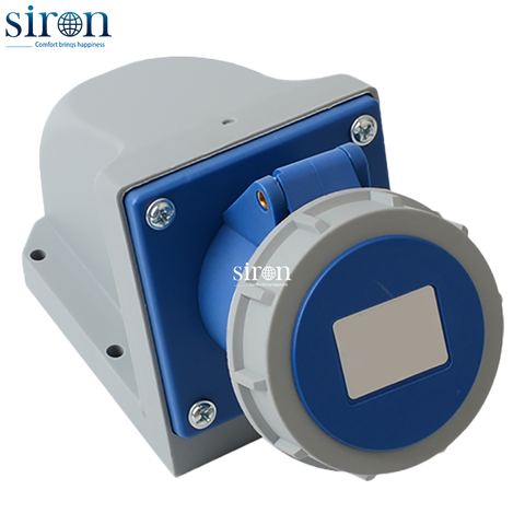 Ổ cắm lắp nổi màu xanh IP67 2P+E 6h 32A 220~250V Siron S67S36-32B1