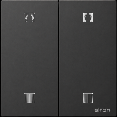 Bộ công tắc rèm đôi Màu đen SIRON 27H842-26