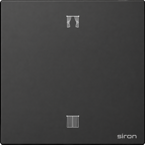 Bộ công tắc rèm đơn Màu đen SIRON 27H841-26