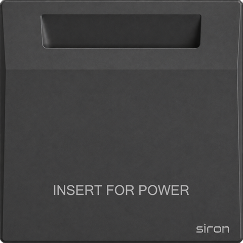 Bộ công tắc thẻ từ rfid 60a Màu đen SIRON 27H6062-26