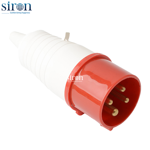 Phích cắm di động màu đỏ IP44 3P+E 6h 16A 380~415V Siron P44F46-16R2