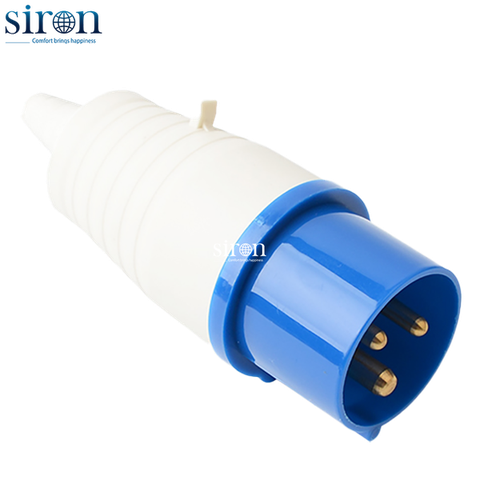 Phích cắm di động màu xanh IP44 2P+E 6h 16A 220~250V Siron P44F36-16B2