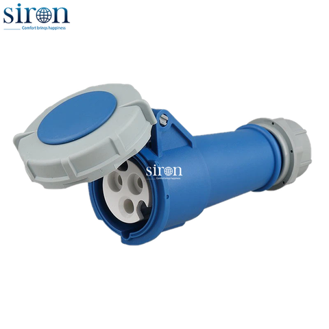 Phích cắm di động màu xanh IP67 2P+E 6h 16A 220~250V Siron P67F36-16B3