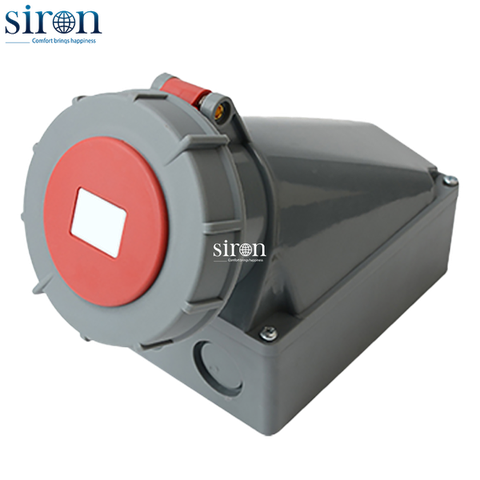 Ổ cắm nổi màu đỏ IP67 3P+E 6h 63A 380~415V Siron S67S46-63R2