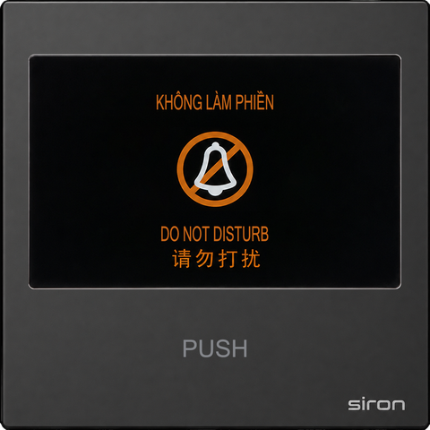 Bộ nút nhấn chuông có đèn "không làm phiền" Màu đen SIRON 27H611-26