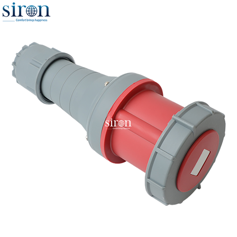 Phích cắm di động màu đỏ IP67 3P+E 6h 63A 380~415V Siron P67F46-63R3