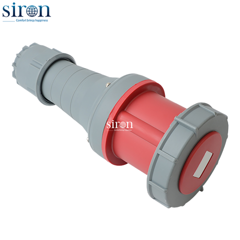 Phích cắm di động màu đỏ IP67 3P+E 6h 125A 380~415V Siron P67F46-125R3