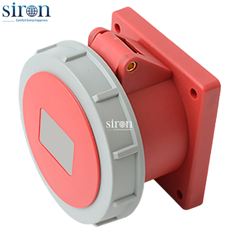 Ổ cắm âm đỏ IP67 3P+N+E 6h 32A 220~380V, 220~415V Siron S67R56-32R1