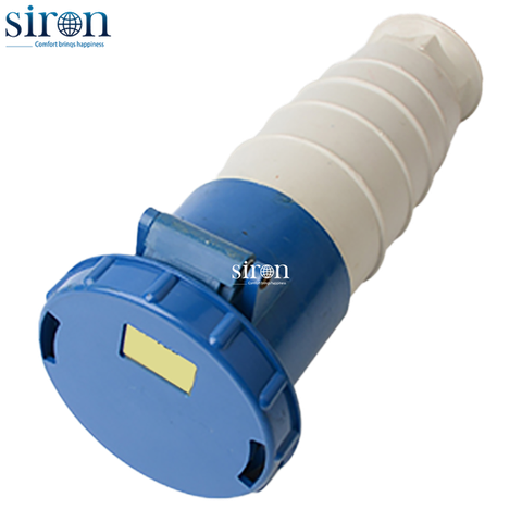 Ổ cắm di động màu xanh IP67 2P+E 6h 125A 220~250V Siron S67F36-125B1
