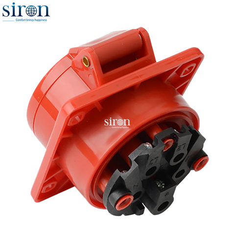 Ổ cắm công nghiệp âm đỏ IP44 3P+N+E 6h 16A 220~415V Siron S44R56-16R1