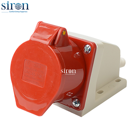 Ổ cắm công nghiệp nổi đỏ IP44 3P+E 6h 16A 380~415V Siron S44S46-16R2