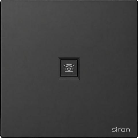 Bộ ổ cắm điện thoại Màu đen SIRON 275214-26