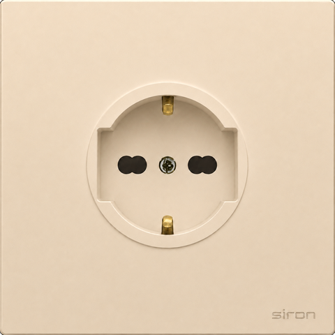 Bộ ổ cắm kiểu đức đơn Màu sâm panh SIRON 270135-46