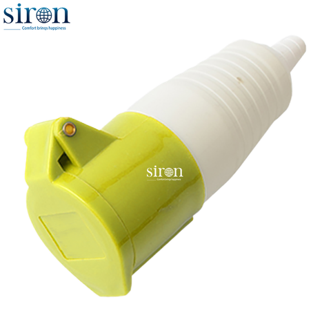 Ổ công nghiệp di động vàng IP44 2P+E 4h 32A 110~130V Siron S44F34-32Y2