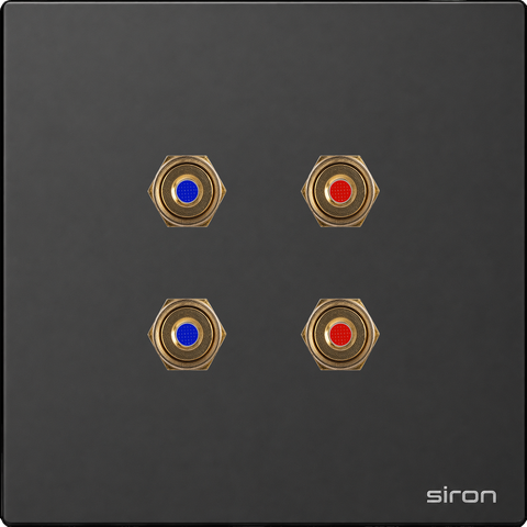 Bộ ổ cắm loa đôi Màu đen SIRON 275402-26
