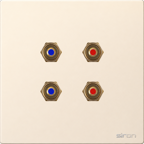 Bộ ổ cắm loa đôi Màu sâm panh SIRON 275402-46