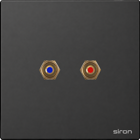 Bộ ổ cắm loa đơn Màu đen SIRON 275401-26