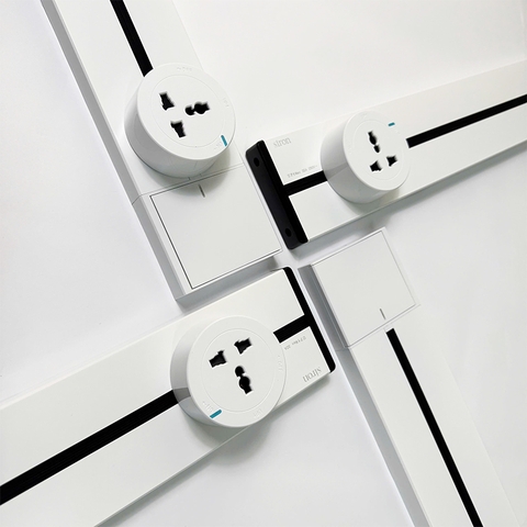 Thanh ray Track socket nổi 80 cm có công tắc màu trắng Siron TF1108