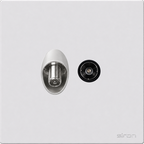 Bộ ổ cắm tv + vệ tinh Màu trắng SIRON 275119S