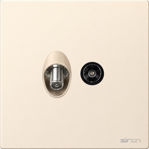 Bộ ổ cắm tv + vệ tinh Màu sâm panh SIRON 275119S-46