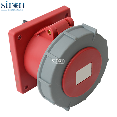 Ổ cắm âm đỏ IP67 3P+N+E 6h 63A 220~380V, 240~415V Siron S67R56-63R2