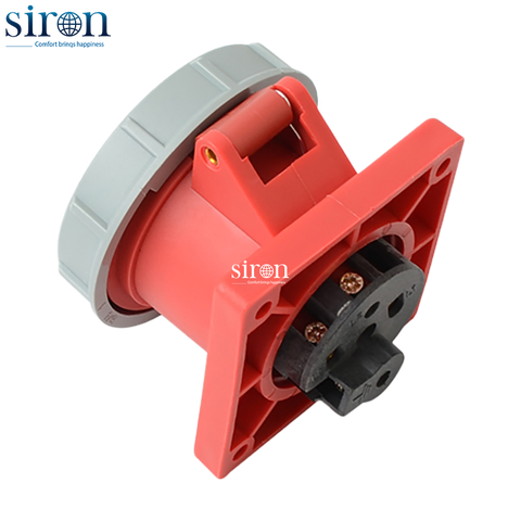 Ổ cắm công nghiệp âm đỏ IP67 3P+E 6h 16A 380~415V Siron S67R46-16R1