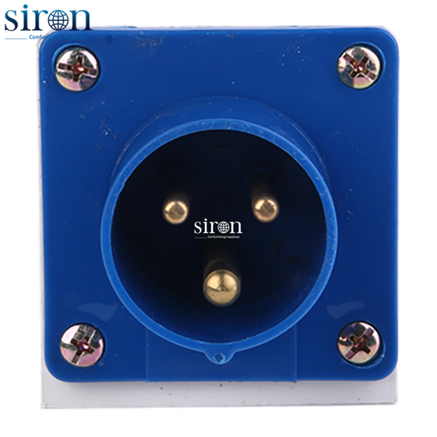 Phích cắm lắp nổi màu xanh IP44 2P+E 6h 16A 220~250V Siron P44S36-16B1
