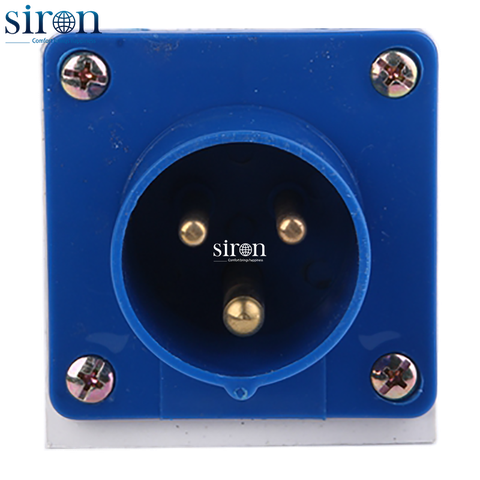 Phích cắm lắp nổi màu xanh IP44 2P+E 6h 32A 220~250V Siron P44S36-32B1