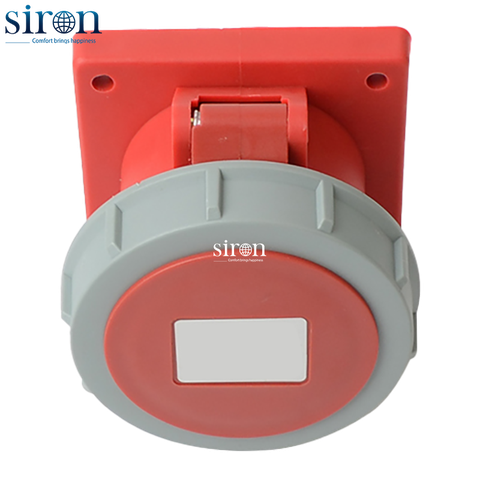 Ổ cắm công nghiệp âm đỏ IP67 3P+E 6h 16A 380~415V Siron S67R46-16R1