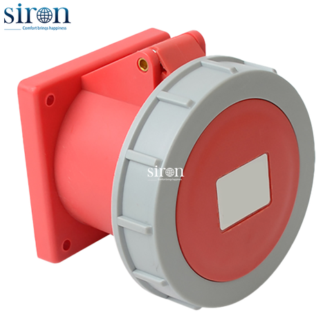 Ổ cắm công nghiệp âm đỏ IP67 3P+E 6h 16A 380~415V Siron S67R46-16R1