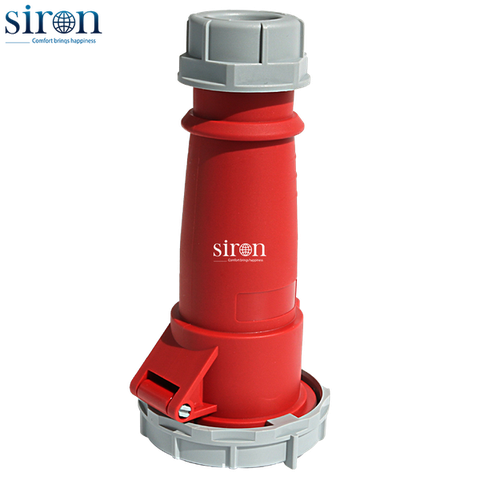 Phích cắm di động màu đỏ IP67 3P+N+E 6h 32A 220~415V Siron P67F56-32R3
