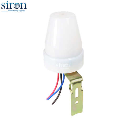 Công tắc cảm biến ánh sáng lắp nổi ngoài trời kín nước 10A Siron SR-LS332