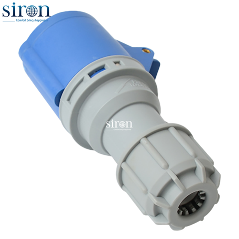 Ổ cắm di động màu xanh IP44 2P+E 6h 16A 220~250V Siron S44F36-16B3