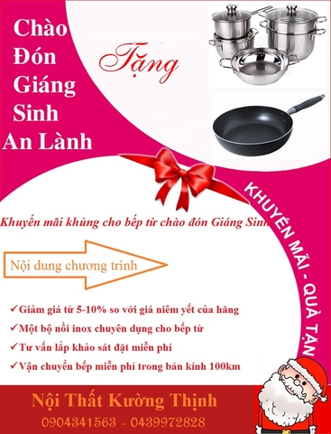 Khuyến mãi khủng cho bếp từ chào đón Giáng Sinh