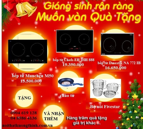 Siêu khuyến mại bếp từ chào đón giáng sinh