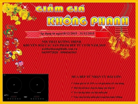 Khuyến mãi các sản phẩm bếp từ cuối năm 2015