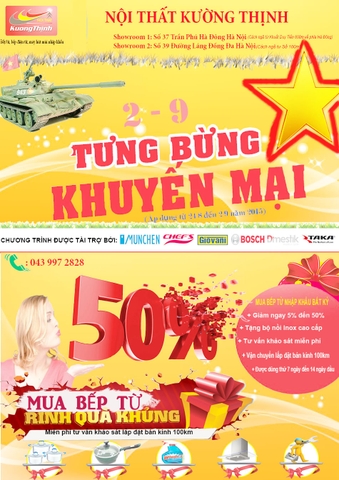 Tưng bừng khuyến mãi 2-9. Nội Thất Kường Thịnh 