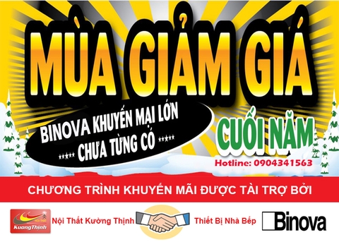 Máy hút mùi Binova khuyến mãi lớn cuối năm