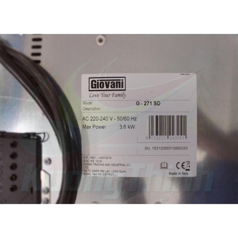 Bếp điện từ Giovani G 271SD