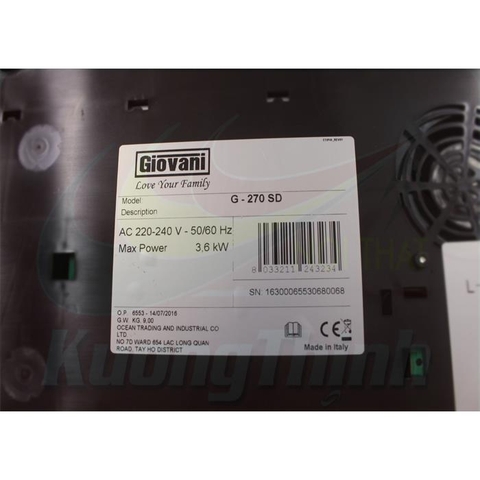 Bếp từ Giovani G 270SD