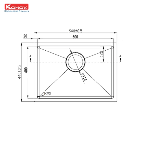 Chậu rửa bát Konox KN5444SU