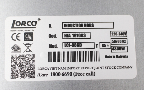 Bếp từ Lorca LCI 886D