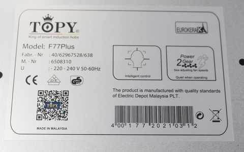 Bếp từ Topy TP - F77PLUS