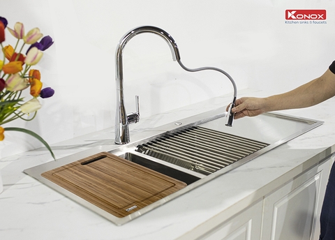 Chậu rửa bát Konox KN11650TD - bàn trái